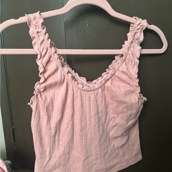 Pink Ruffled Women's Top - Picture 2 of 2